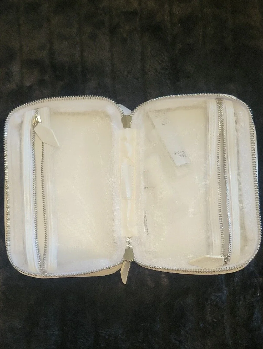 Trish McEvoy White Quilted Cosmetic Pouch